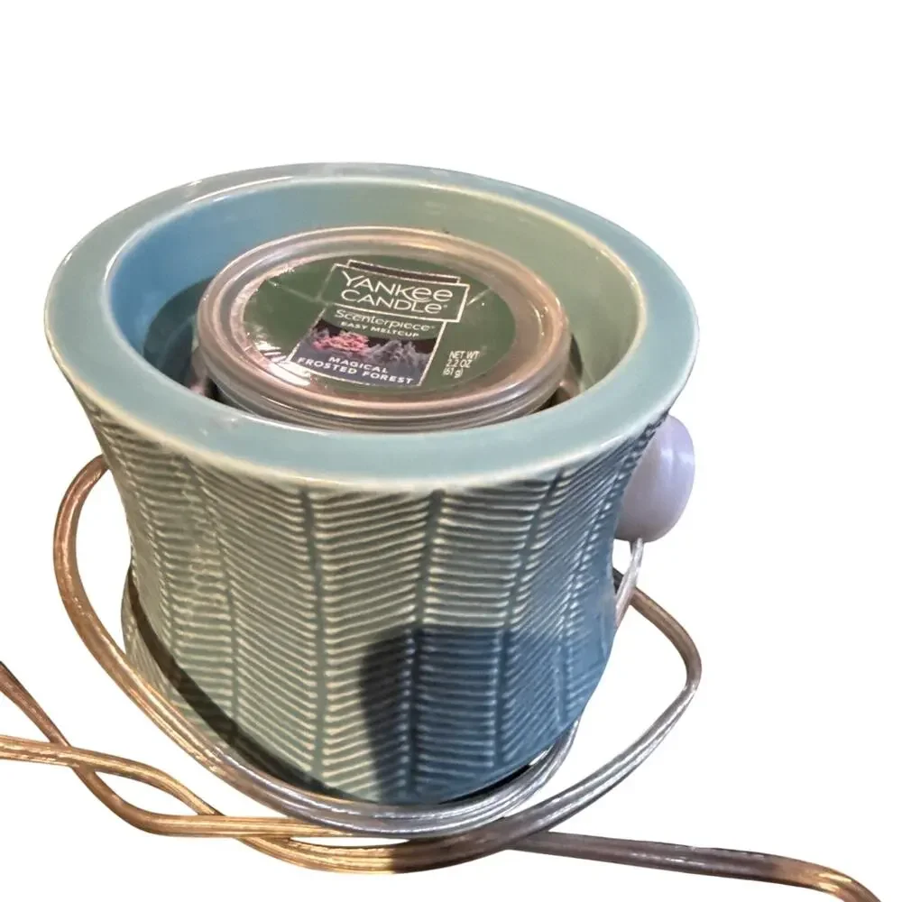 Yankee Candle Scenterpiece Turquoise Blue Easy Meltcup Electric Warmer SPW-121